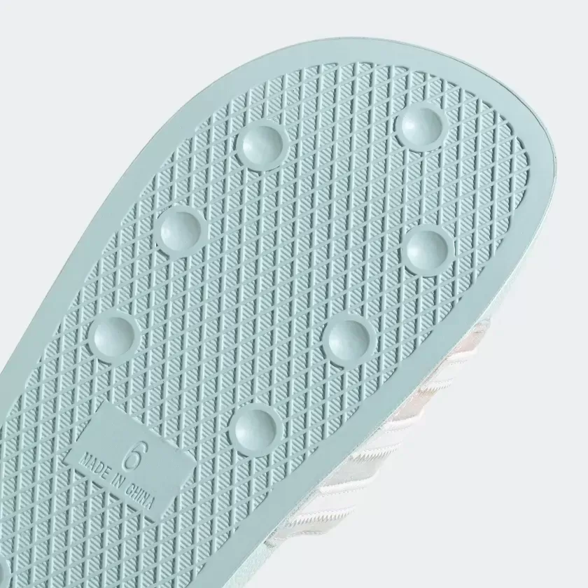 Adidas Women's Adilette Slides - Almost Blue / Cloud White / Core Black