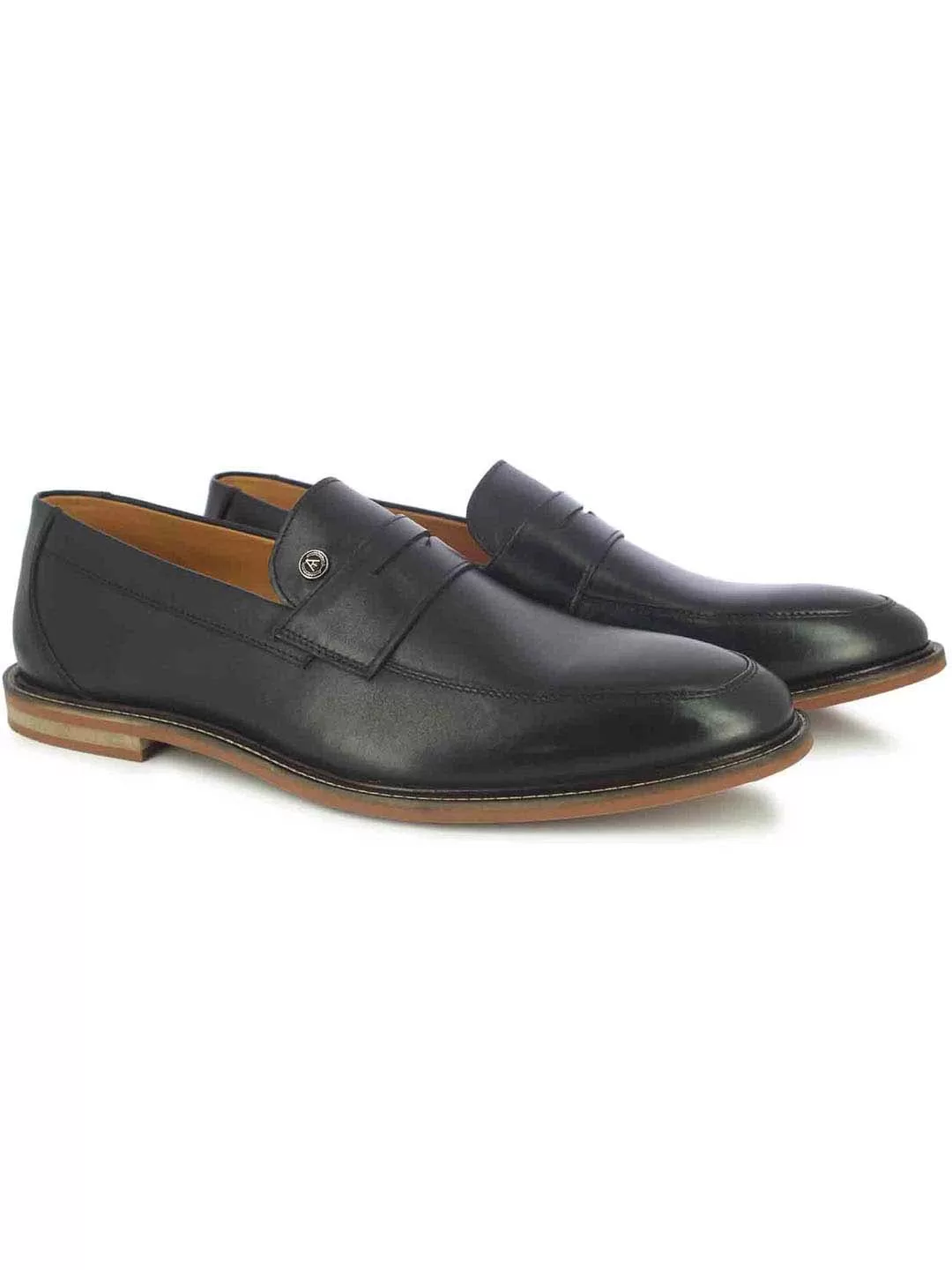 Alberto Torresi Carlisle Men's Black Penny Loafers