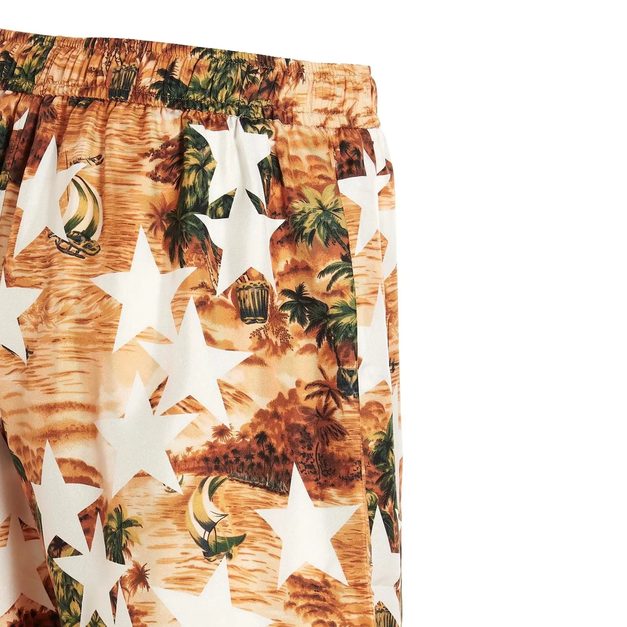 Amiri Tropical Star Orange Swim Shorts