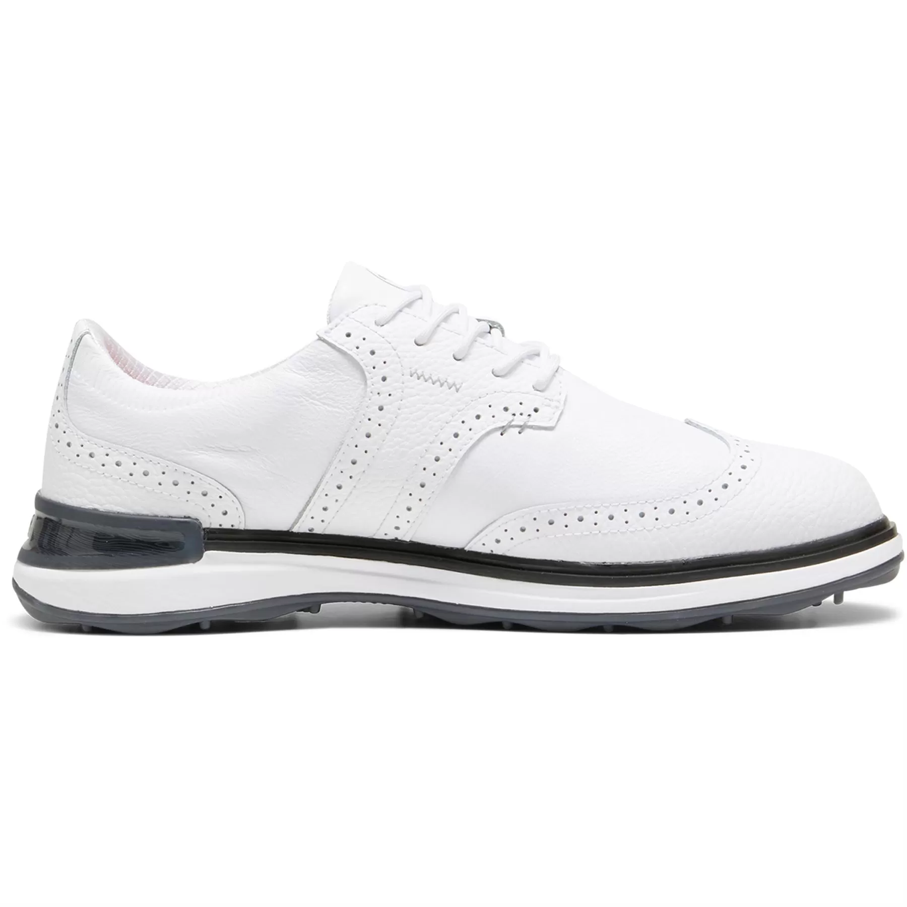 Avant Wingtip Leather Spikeless Golf Shoes White - SS24