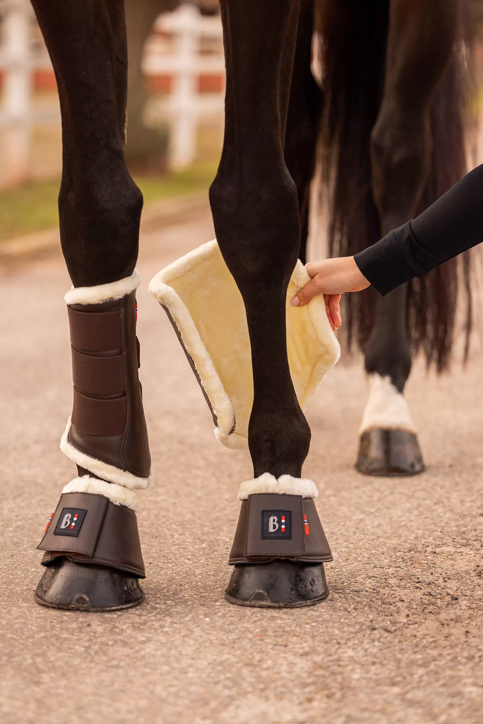 B Vertigo Wellington Brushing Boots- Brown