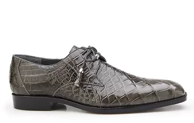 Belvedere Lago, Plain-toed Derby Dress Shoes, Alligator Style: 14010