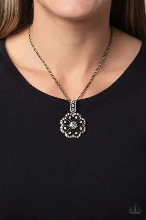 Bewitching Brilliance Brass Necklace - Paparazzi Accessories