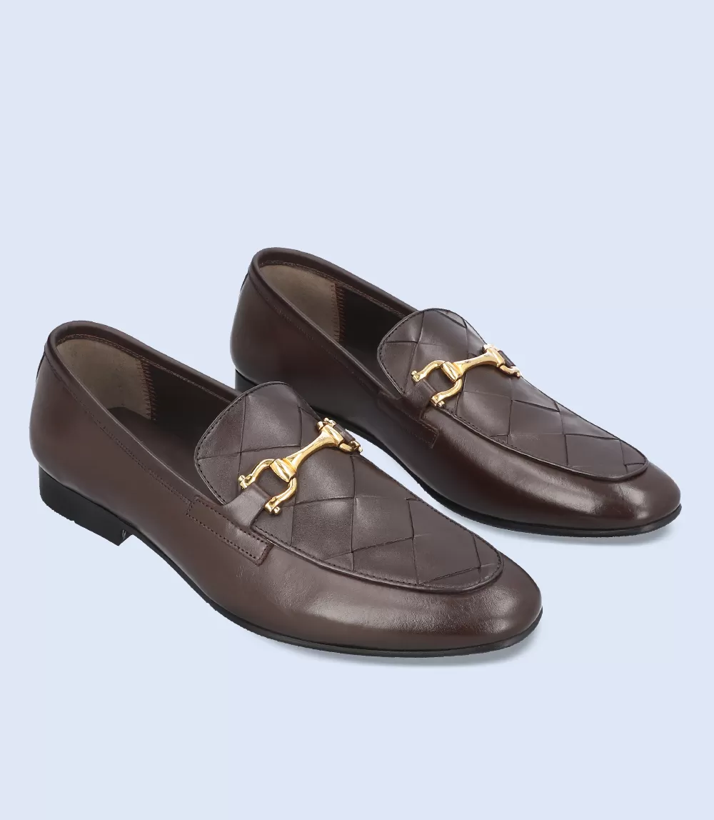 BM5186-BROWN-Men Formal Slip-on's