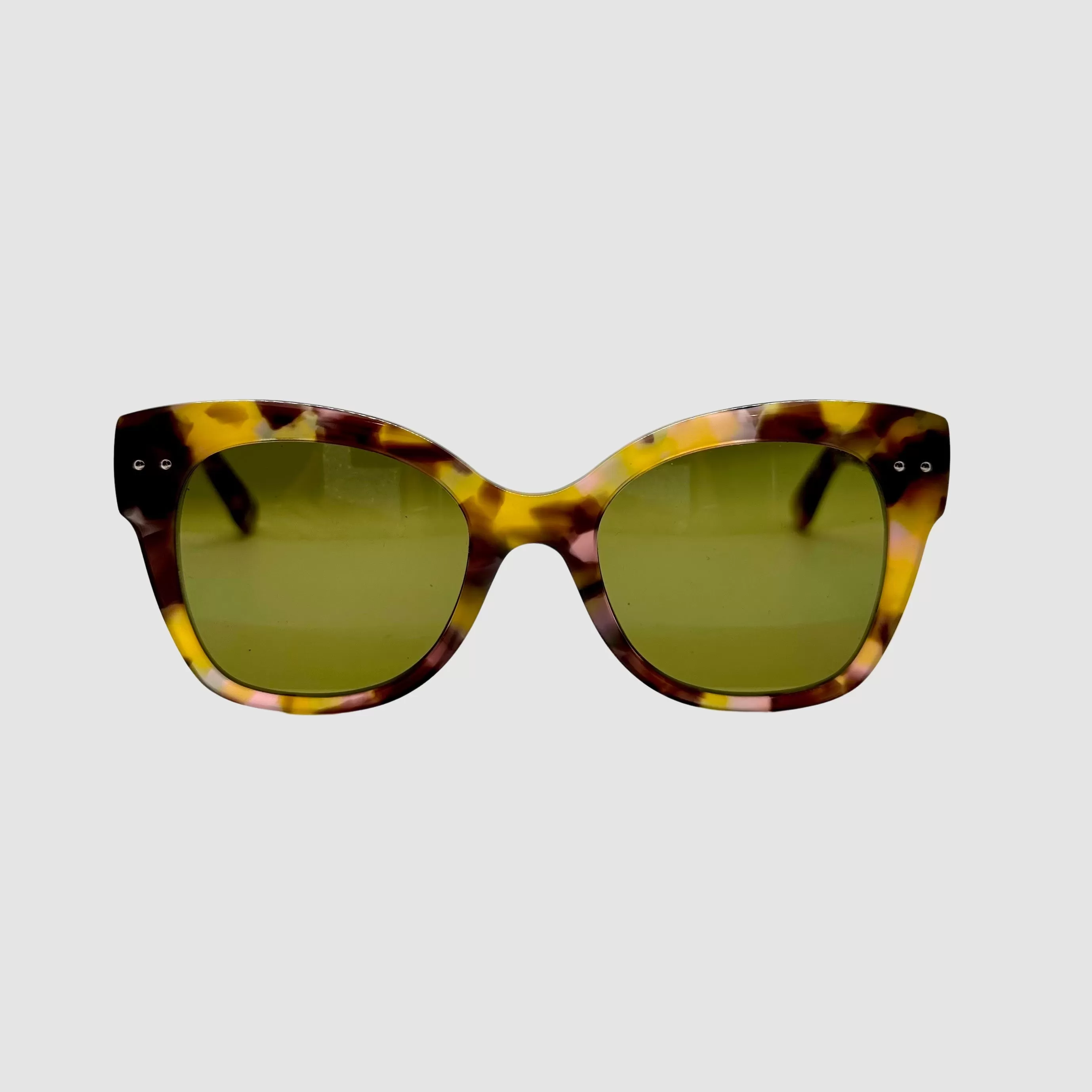 Bottega Veneta Tinted Sunglasses w/ Multi-Colored Tortoiseshell Frames