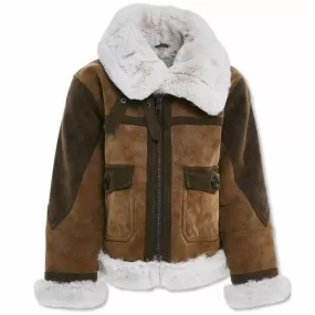 Boys Jordan Craig Vienna Bomber Jacket (Brown) 91405B