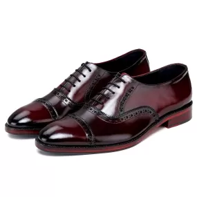 Classic Captoe Oxford - Wine Red