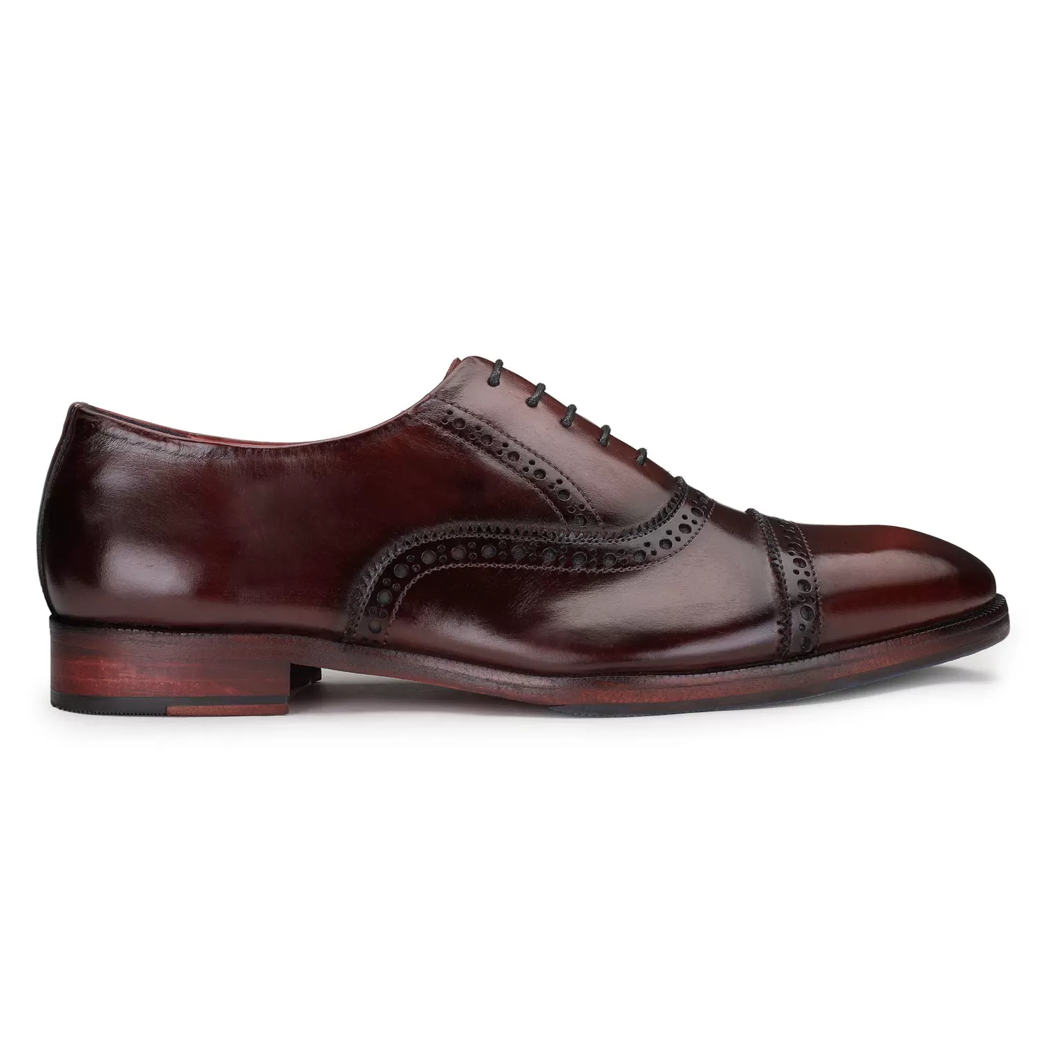 Classic Captoe Oxford - Wine Red