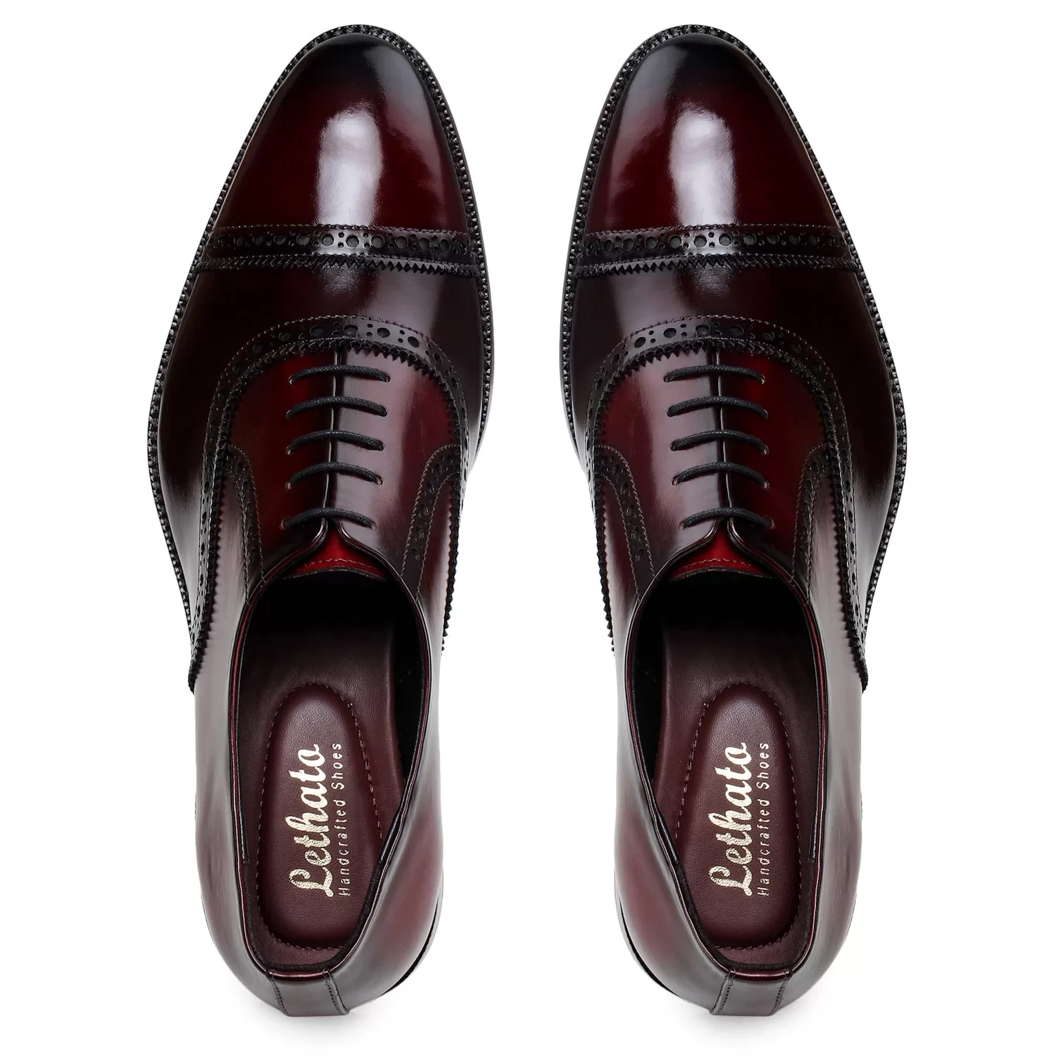 Classic Captoe Oxford - Wine Red