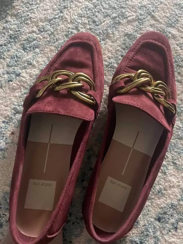 CRYS LOAFERS MAROON SUEDE - re:vita