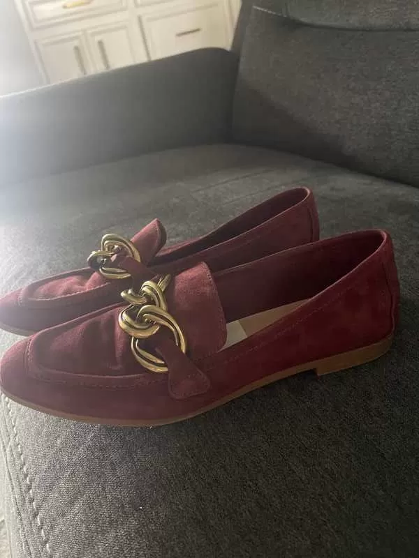 CRYS LOAFERS MAROON SUEDE - re:vita