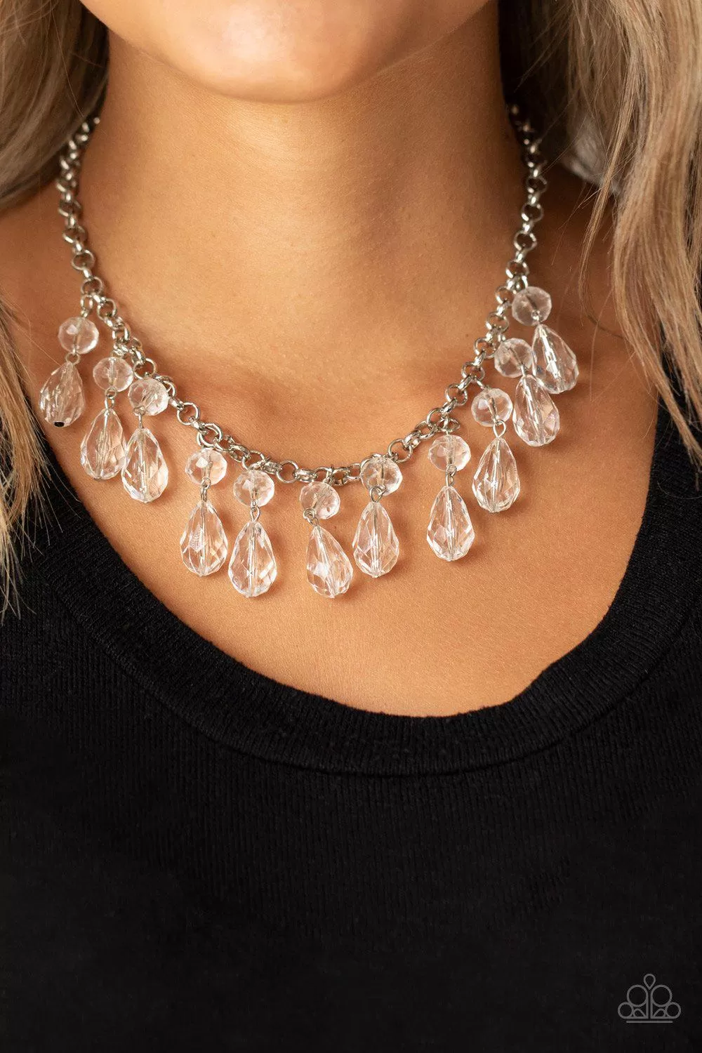 Crystal Enchantment White Necklace - Paparazzi Accessories