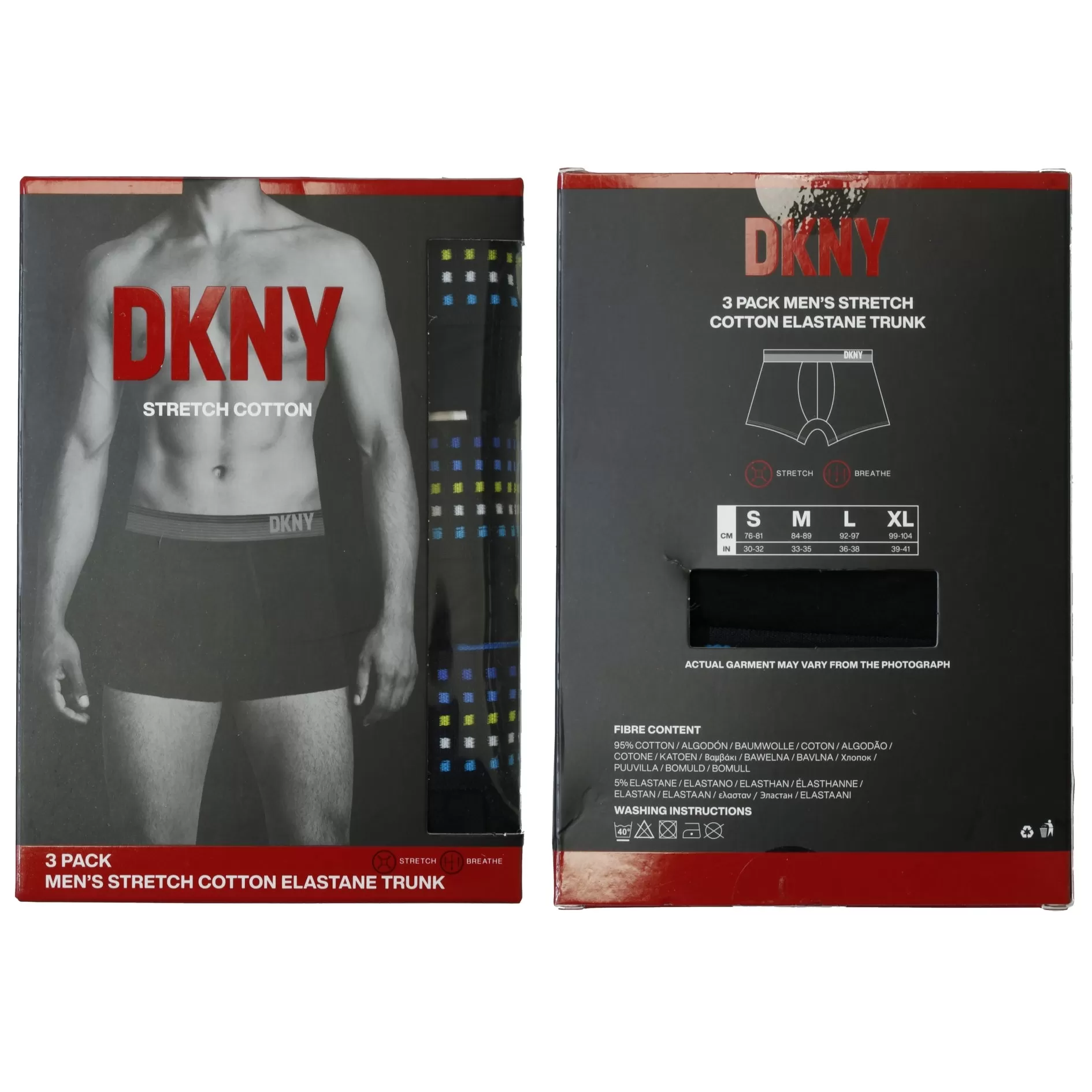 DKNY Mens Mainline Boxer Trunks (3-Pack)