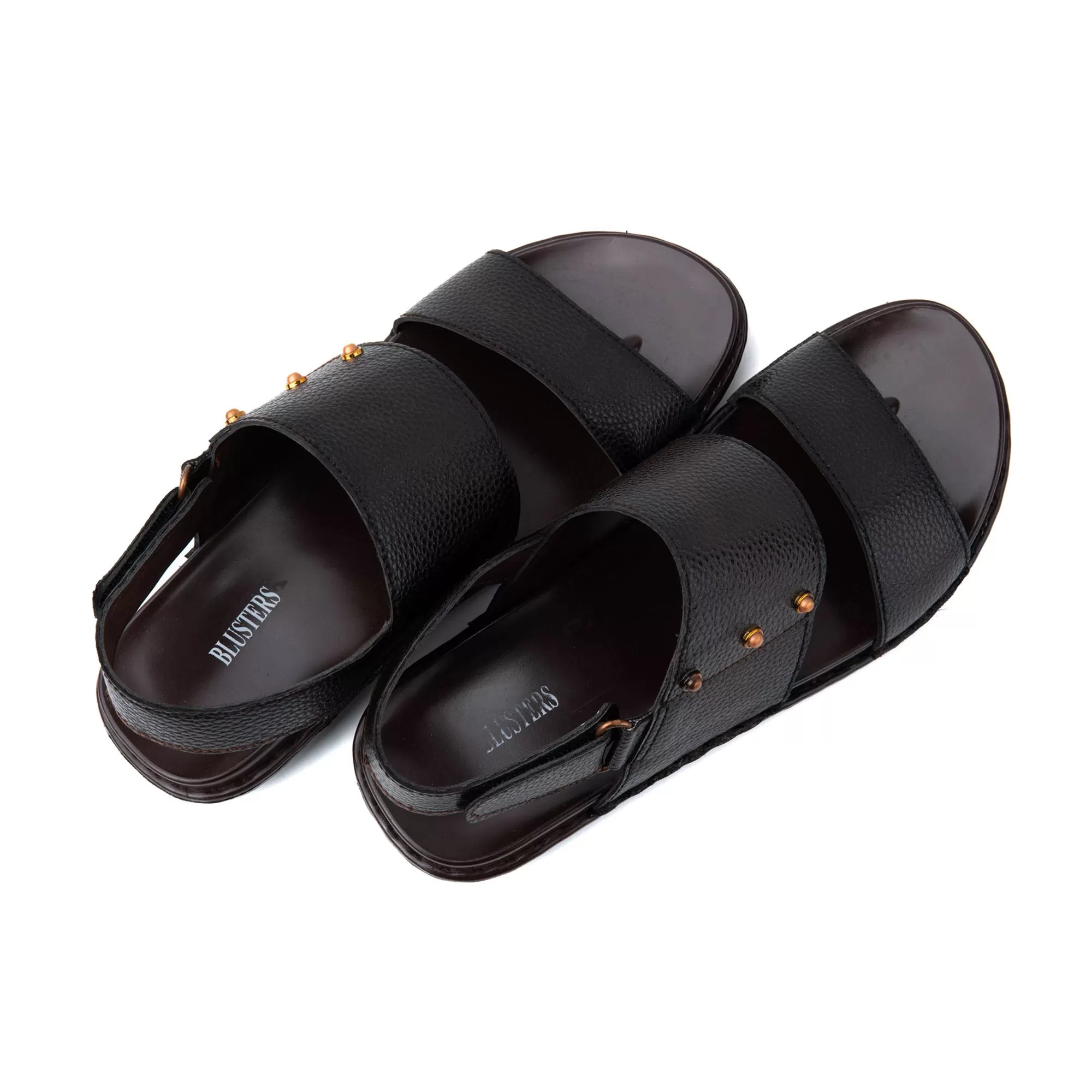 Dot Buckled Leather Men Sandals