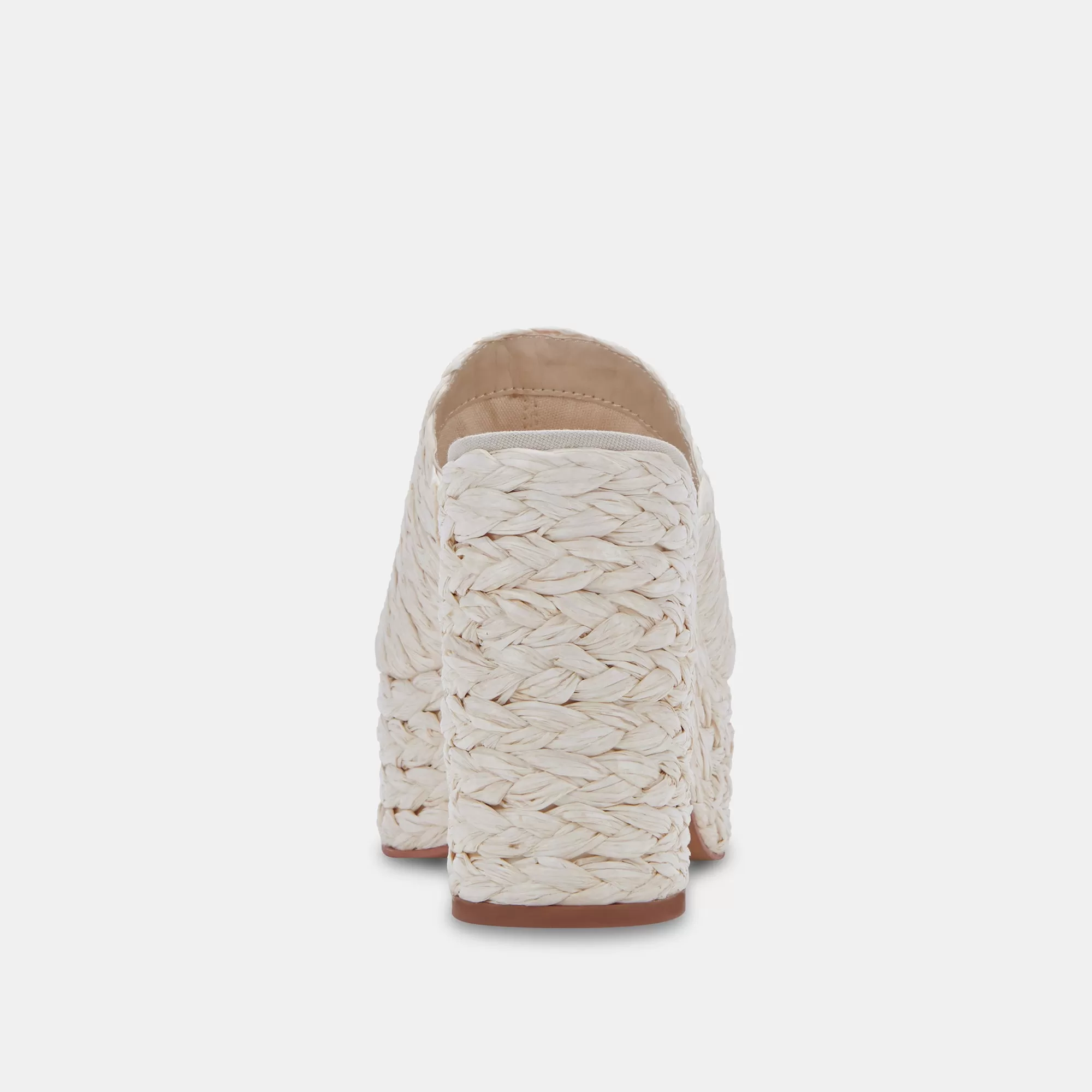 ELORA HEELS OFF WHITE RAFFIA