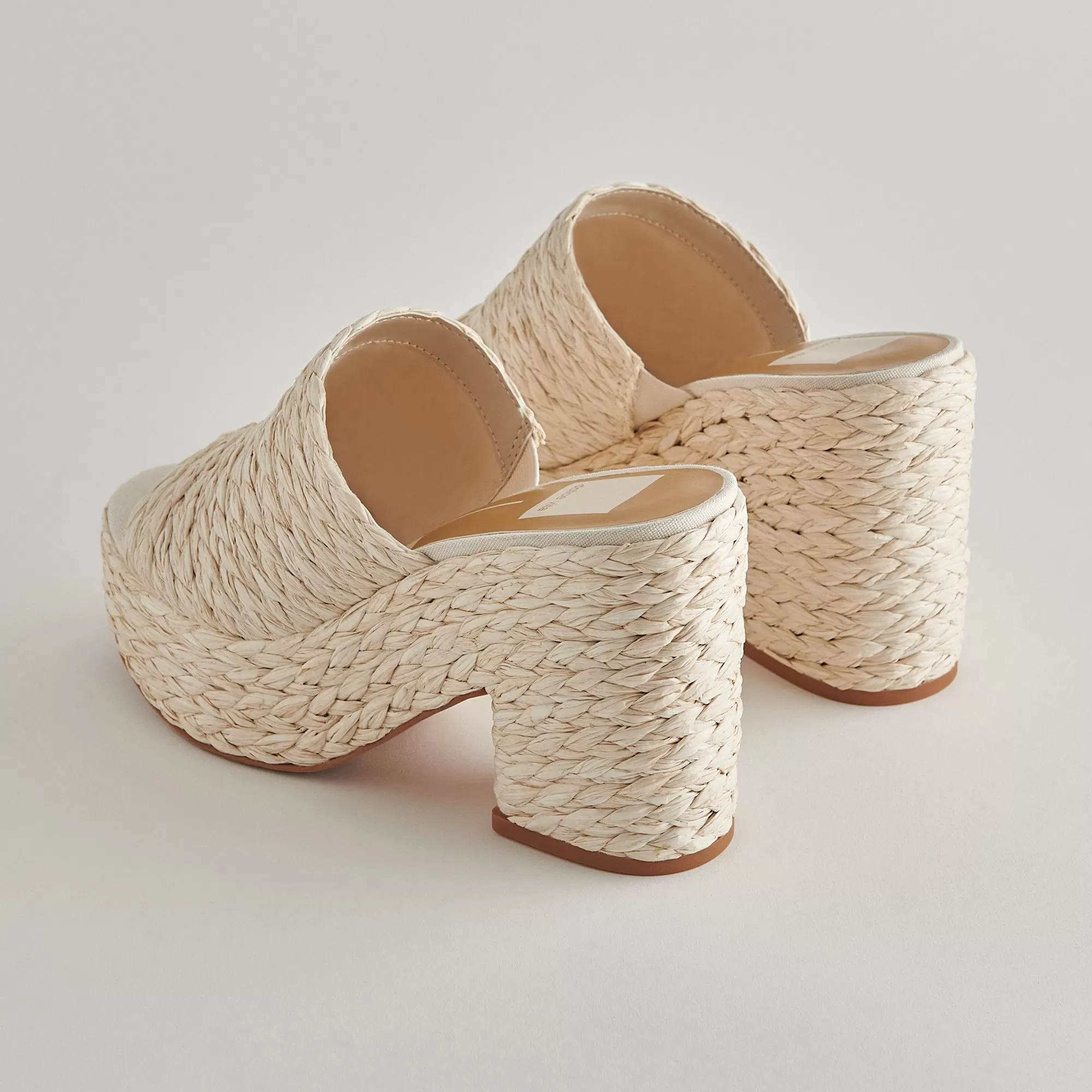 ELORA HEELS OFF WHITE RAFFIA