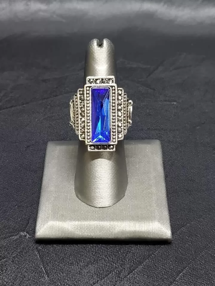 Empire Blue Gemstone Ring - Paparazzi Accessories