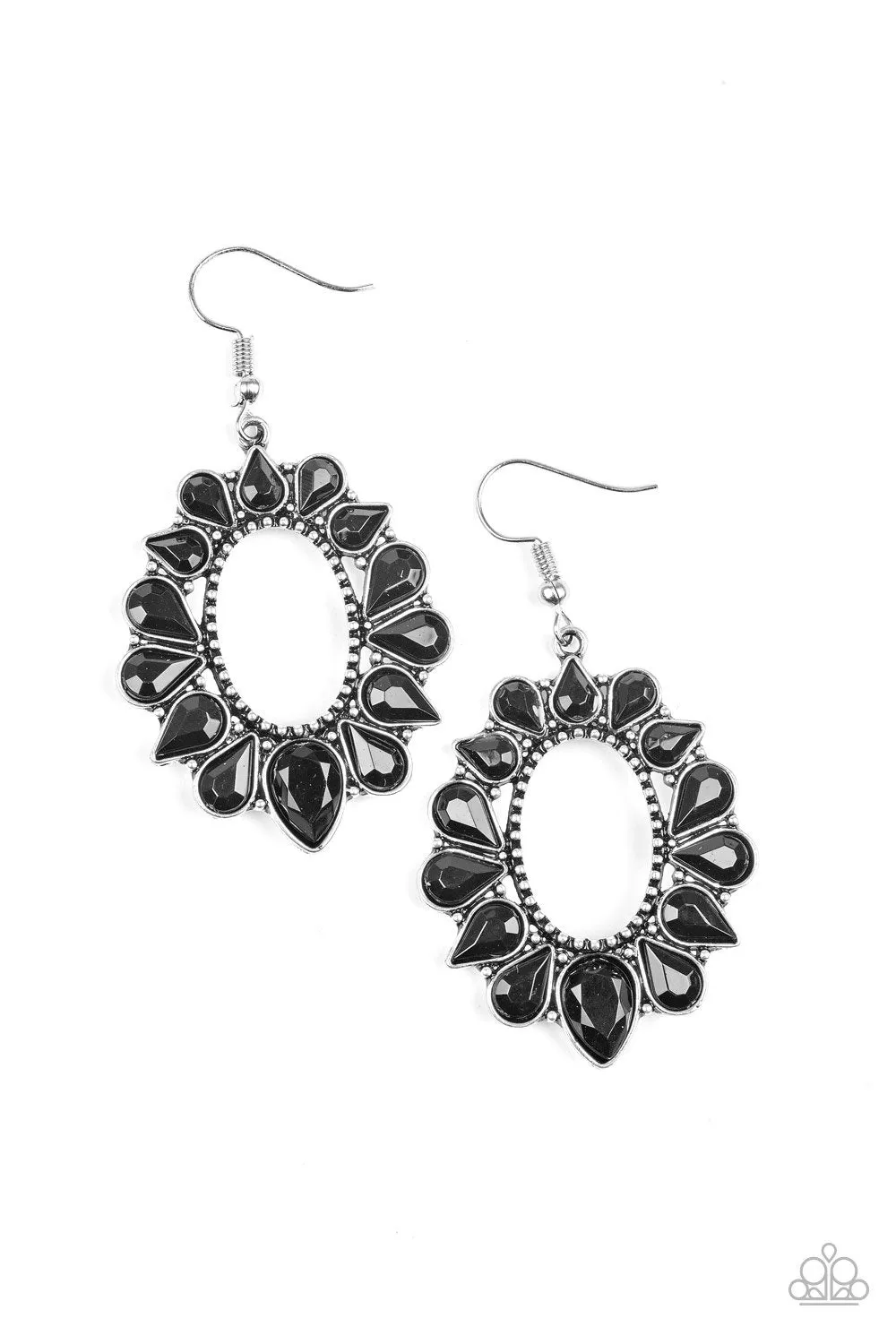 Fashionista Flavor Black Earrings - Paparazzi Accessories