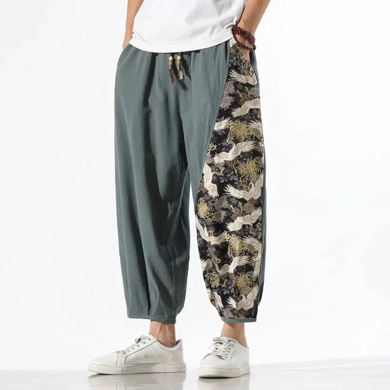 Flower Crane Pants