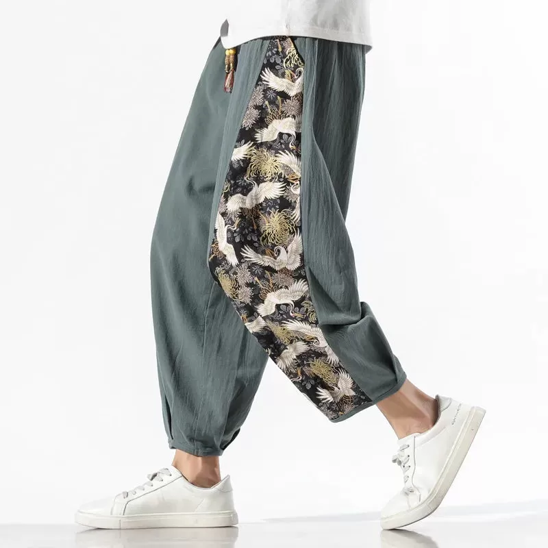 Flower Crane Pants