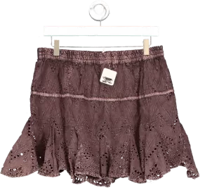 Free People Brown Serenity Mini Skort UK M