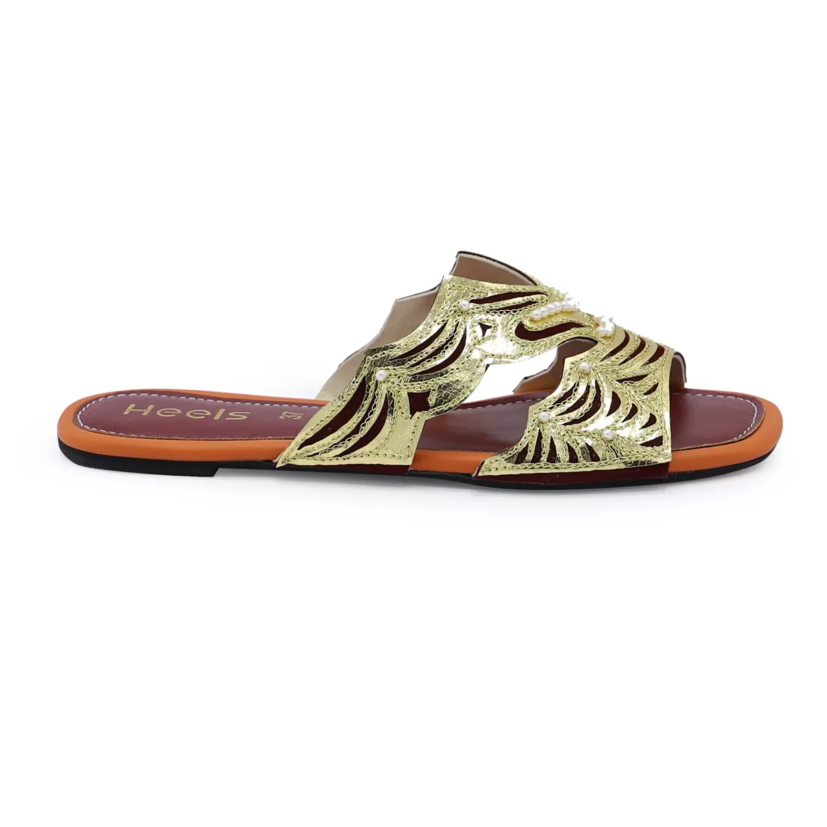 Golden Ethnic Slipper 035253