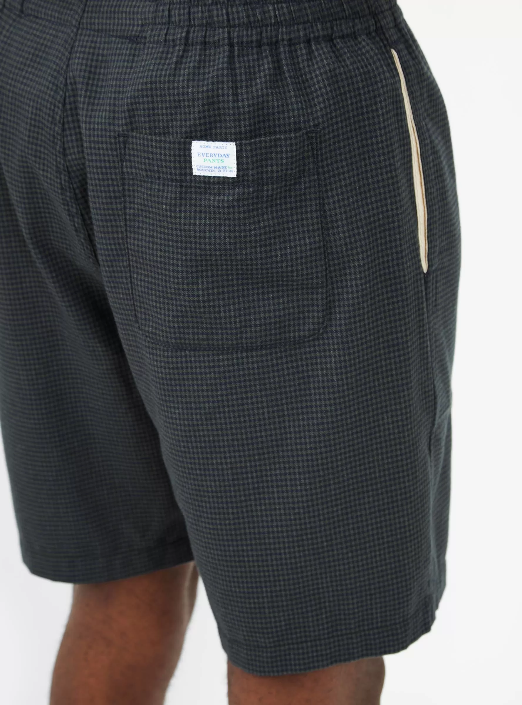 Home Party Shorts Navy Check