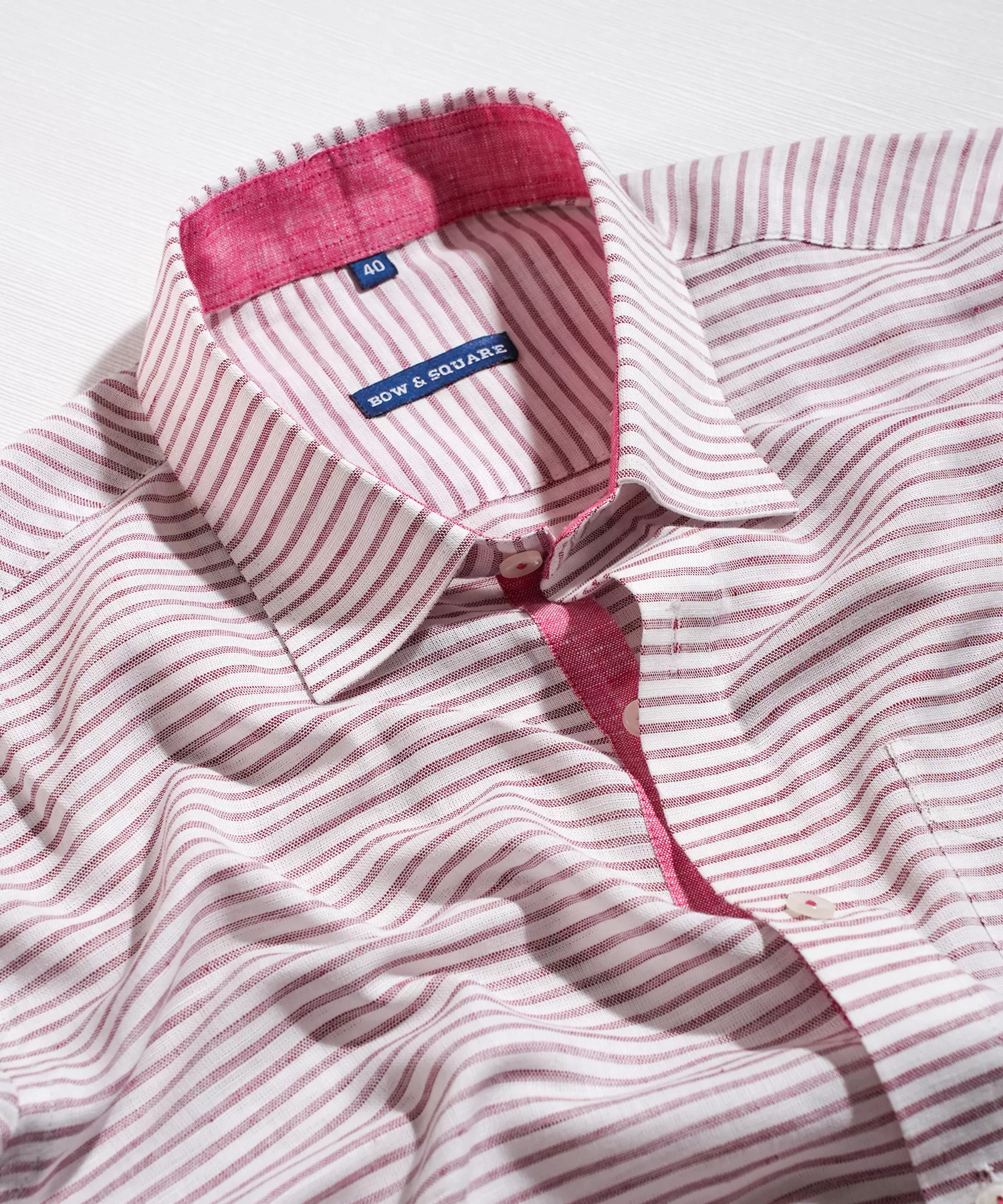 Ivory Carmin Striped Cotton Linen Shirt