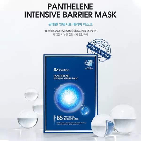 JMsolution Panthelene Intense Barrier Masks 10 Sheets hydrating firming provide relief effect sensitive skincare