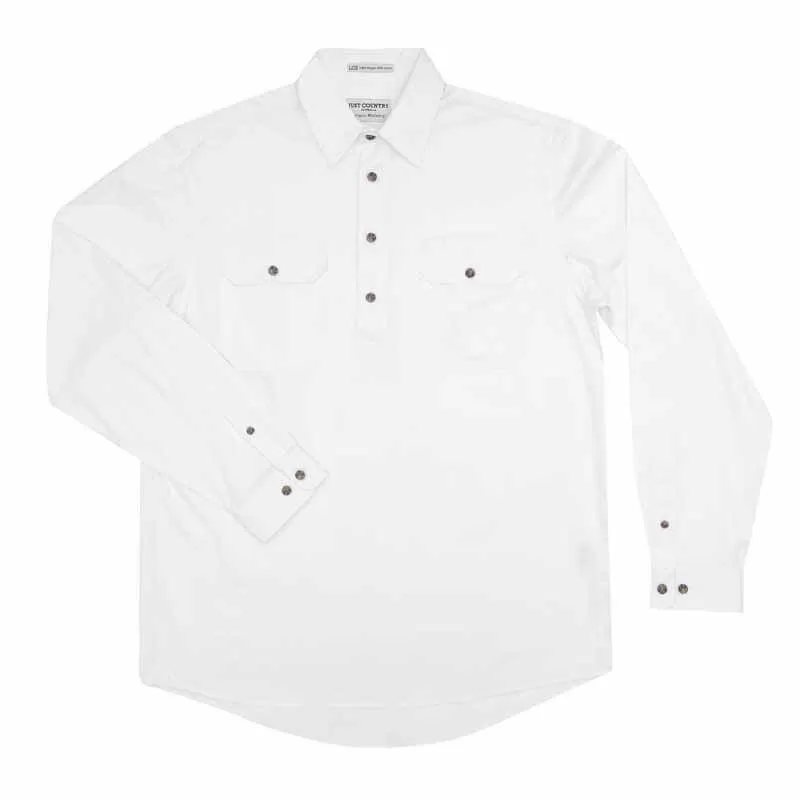 Just Country Cameron 1/2 Button Shirt Men's White