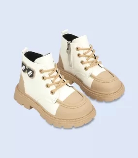 KB0123-BEIGE-Boys Casual Shoe