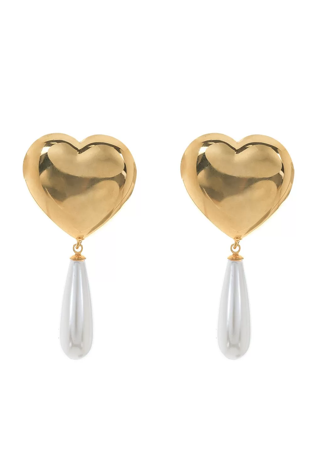 Large Heart Drop Earrings