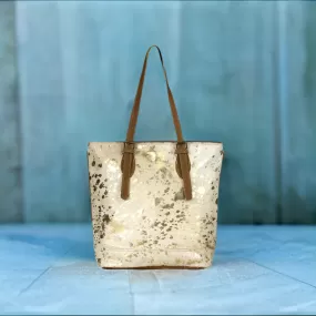 Layton Gold Print Cowhide Tote-SALE