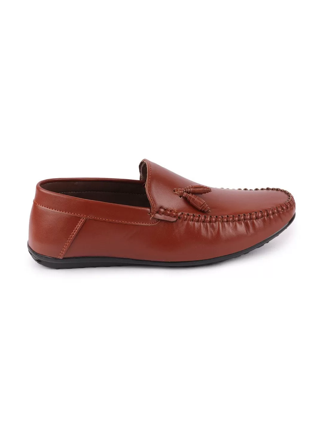 Men Tan Casual Slip-On Loafers