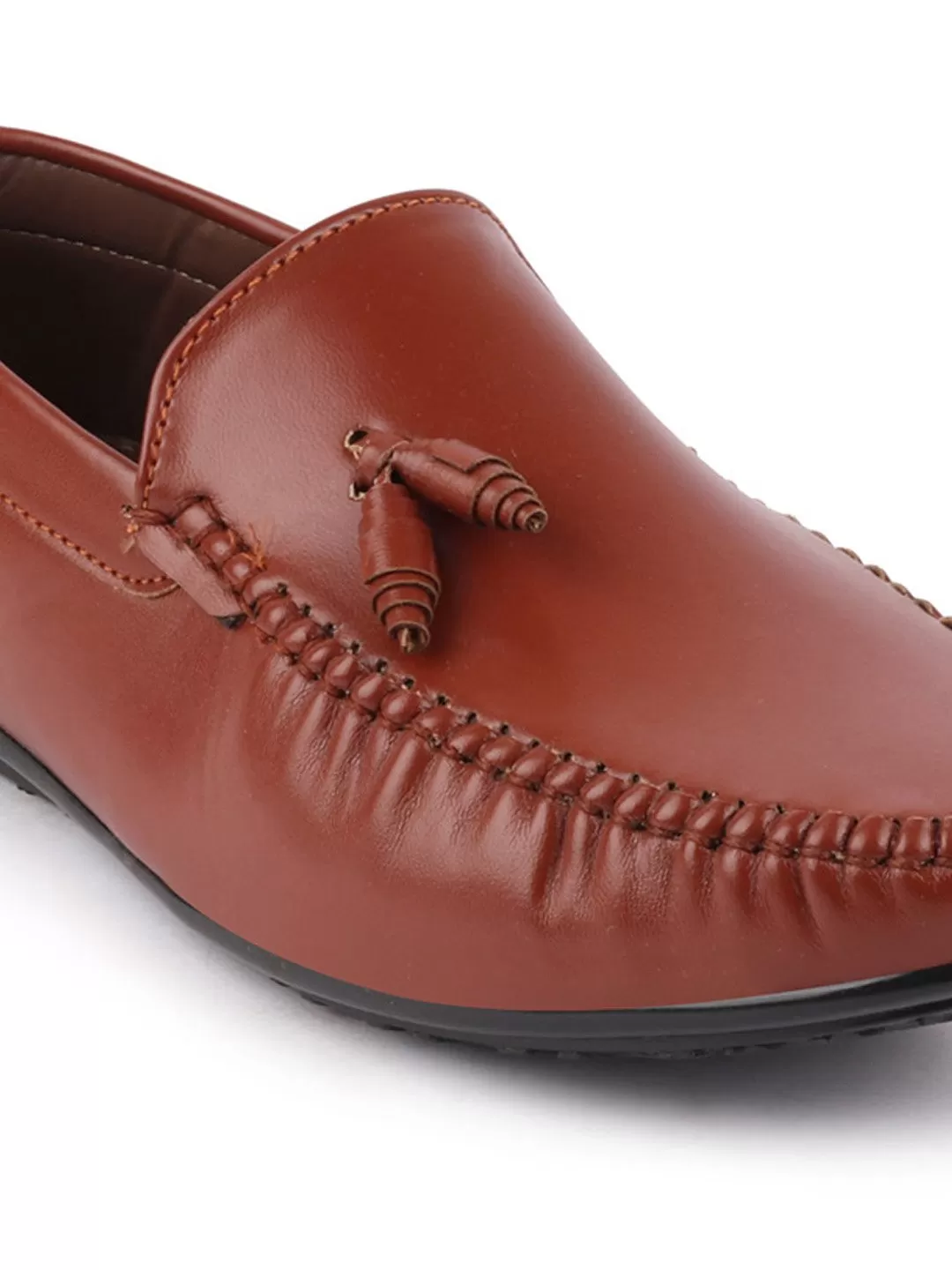 Men Tan Casual Slip-On Loafers