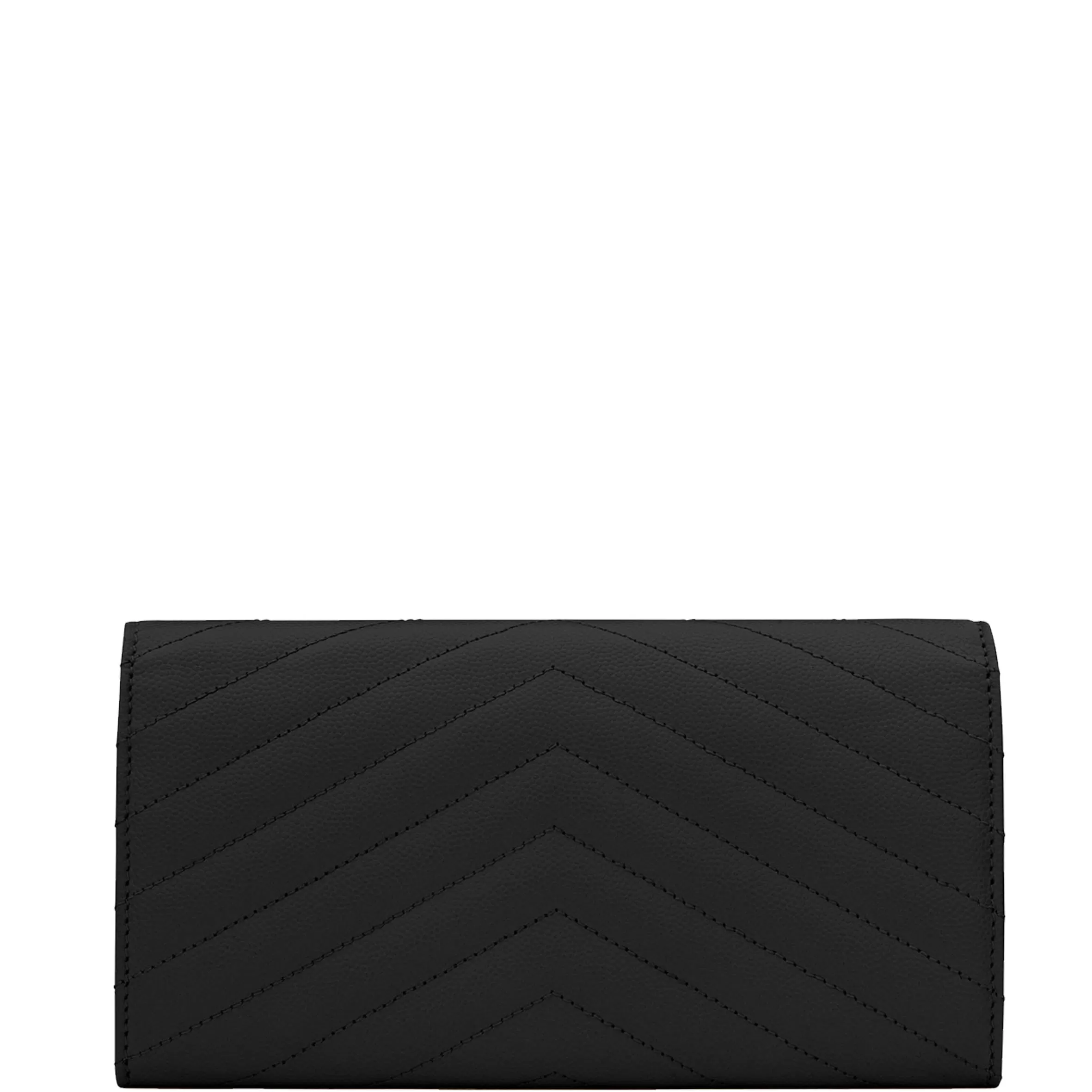 Monogram Chevron Envelope Flap Wallet, Black/Black