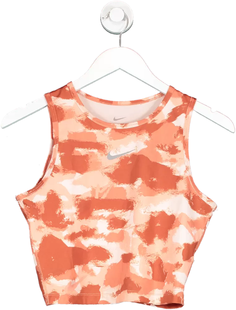 Nike Orange Dri Fit Brush Stroke Vest UK S