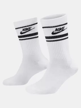 Nike Sportswear Everyday Essential Crew Socks 3pk - White / Black