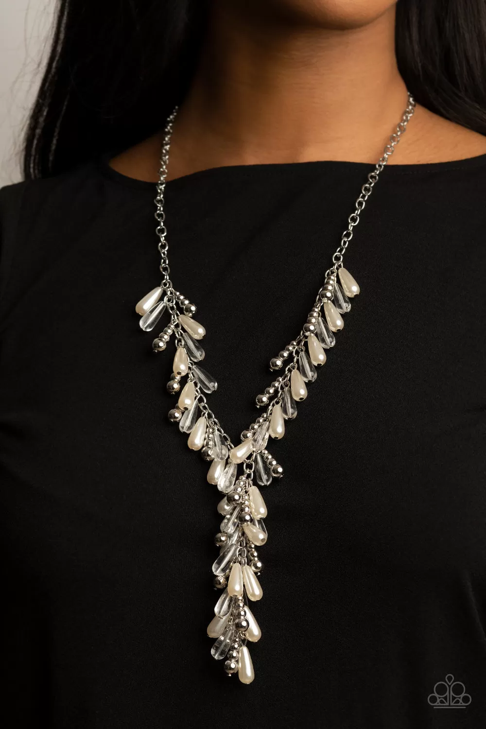 Paparazzi Accessories - Dripping With DIVA-ttitude - White Necklace