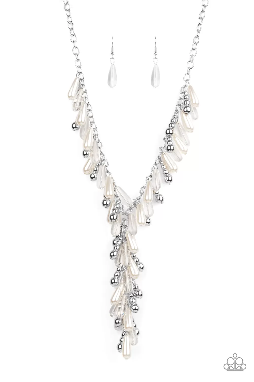 Paparazzi Accessories - Dripping With DIVA-ttitude - White Necklace