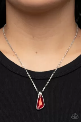 Paparazzi Envious Extravagance - Red Dainty Necklace