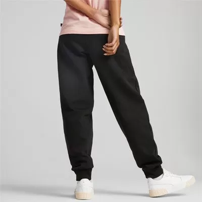 Puma women's cotton trousers with cuff ESS  Embroidery High-Waist Pants FL cl 670007 01 black