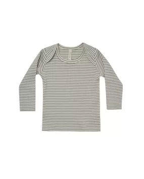 Ribbed Longsleeve Lap Tee – Fern Stripe