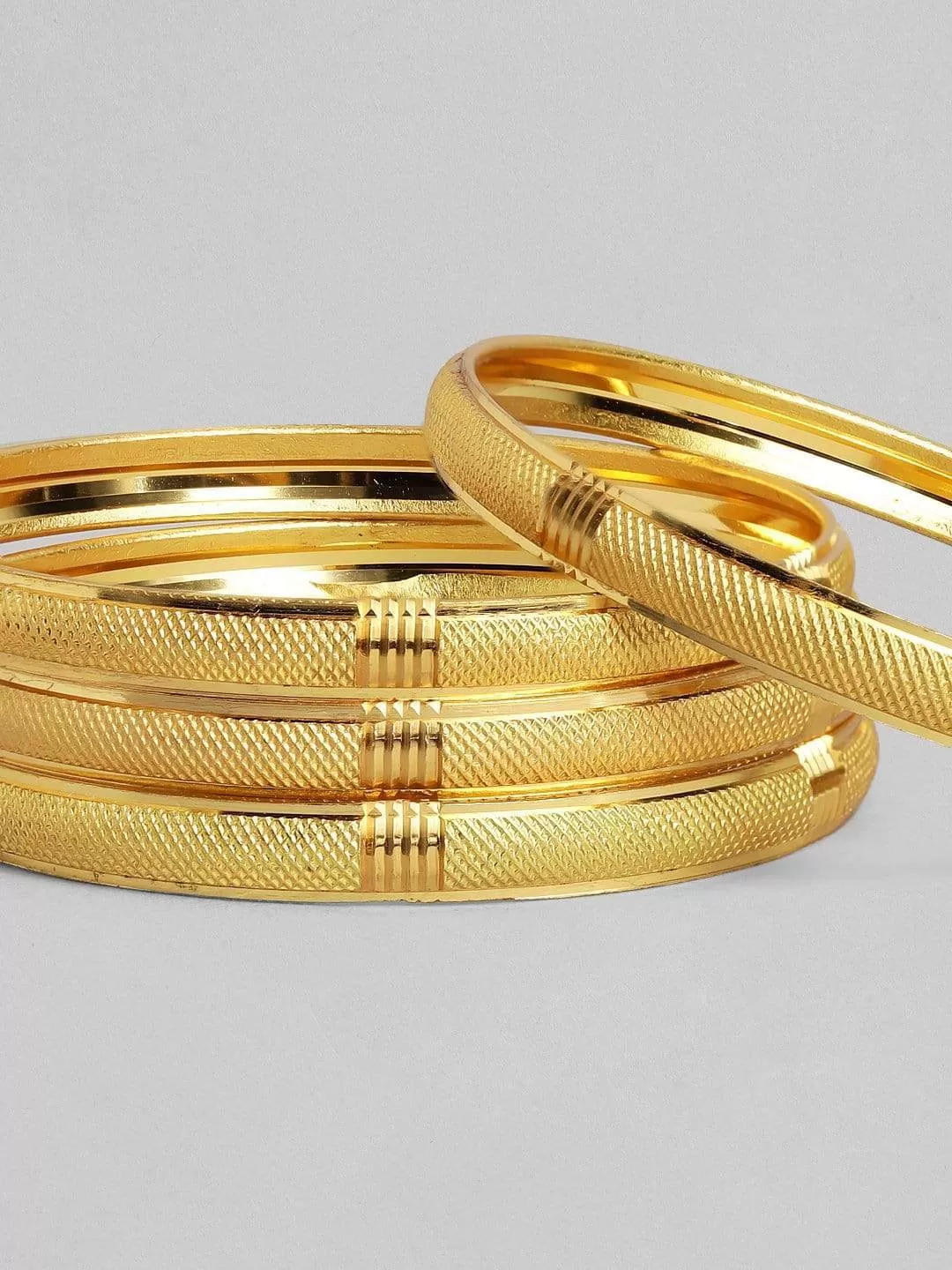 Rubans Set Of 4 24K Gold-Plated Handcrafted Bangles