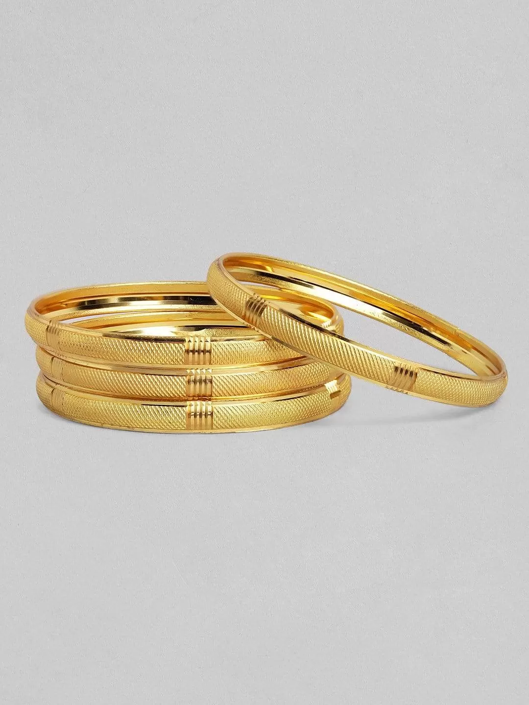 Rubans Set Of 4 24K Gold-Plated Handcrafted Bangles