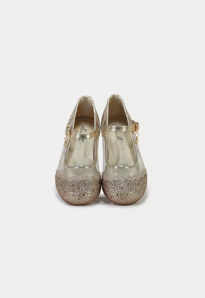 Strass Transparent Party Flat Shoes