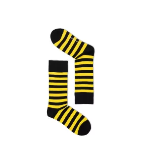 STRIPES SOCKS - BLACK AND YELLOW