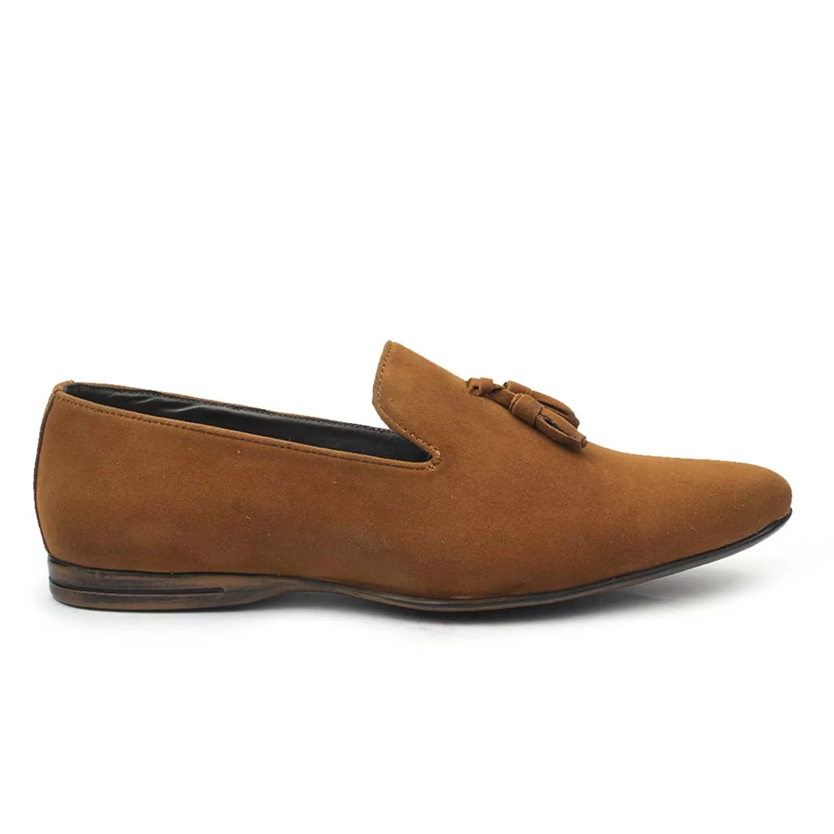 Tan Suede Tassel Loafers