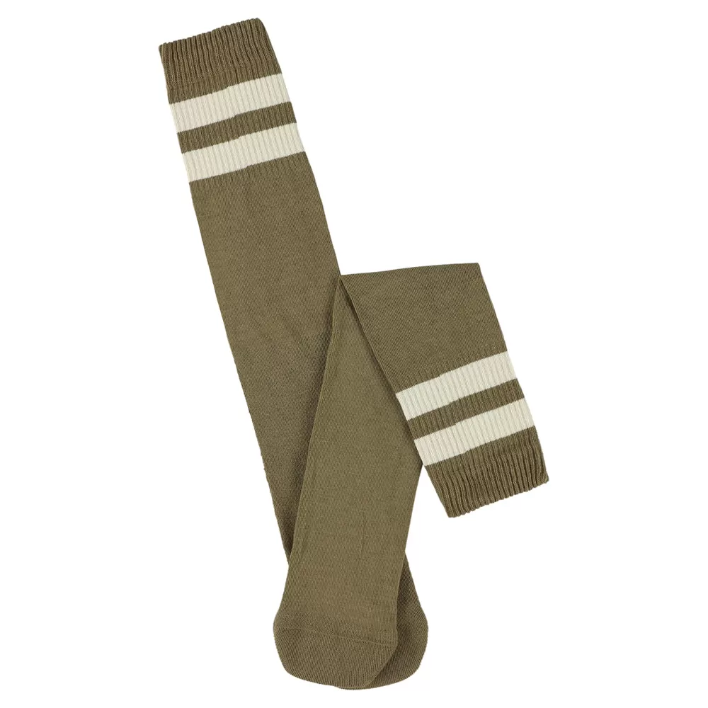 Unisex Tube Socks - Khaki / Ecru