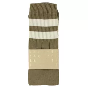 Unisex Tube Socks - Khaki / Ecru